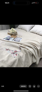 汉麻野麻大床单整体古朴天然原生态的