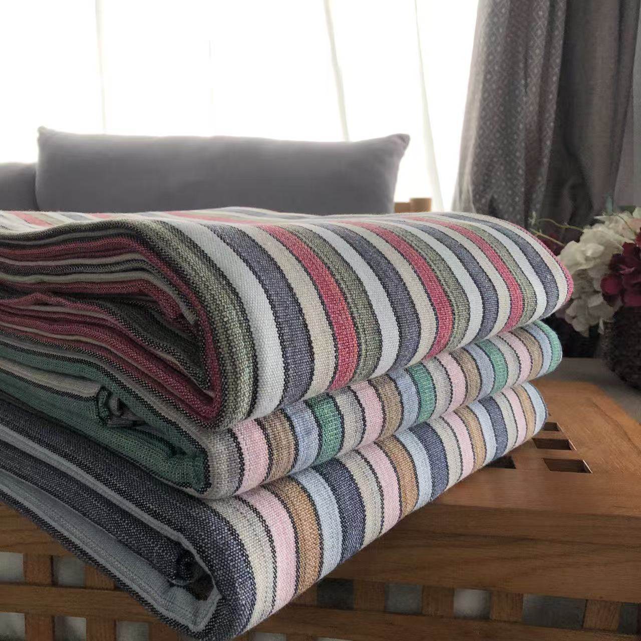 辛妈家 加厚加密色织100%纯棉老粗布床单 250*250cm 4.4斤左右,床上用品,床单,淘宝优惠券,粉丝福利购,淘宝优惠卷