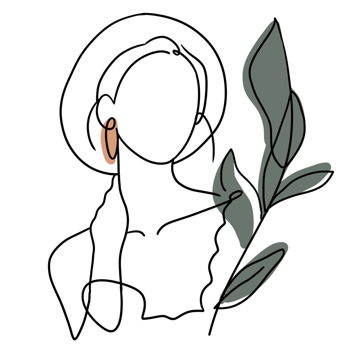 ins风简约手绘线条莫兰迪素描头像真人照片转手绘网红肖像宠物画