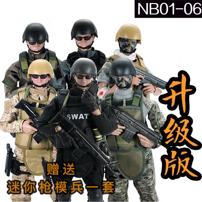 大兵二战特种部队关节可动手办