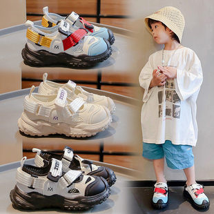 凉鞋女款2026新款春夏爆款镂空透气鞋子女百搭小众厚底运动鞋