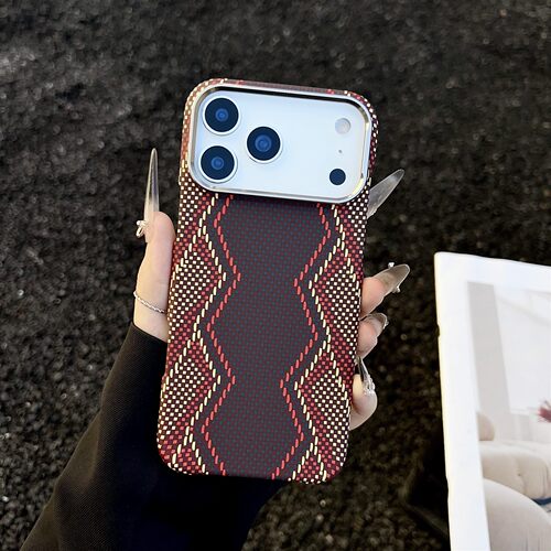 新款Magsafe磁吸无线充电适用苹果17Promax碳纤维纹iPhone16Pro水贴工艺15/14/13手机壳权杖蛇纹半包pc硬壳