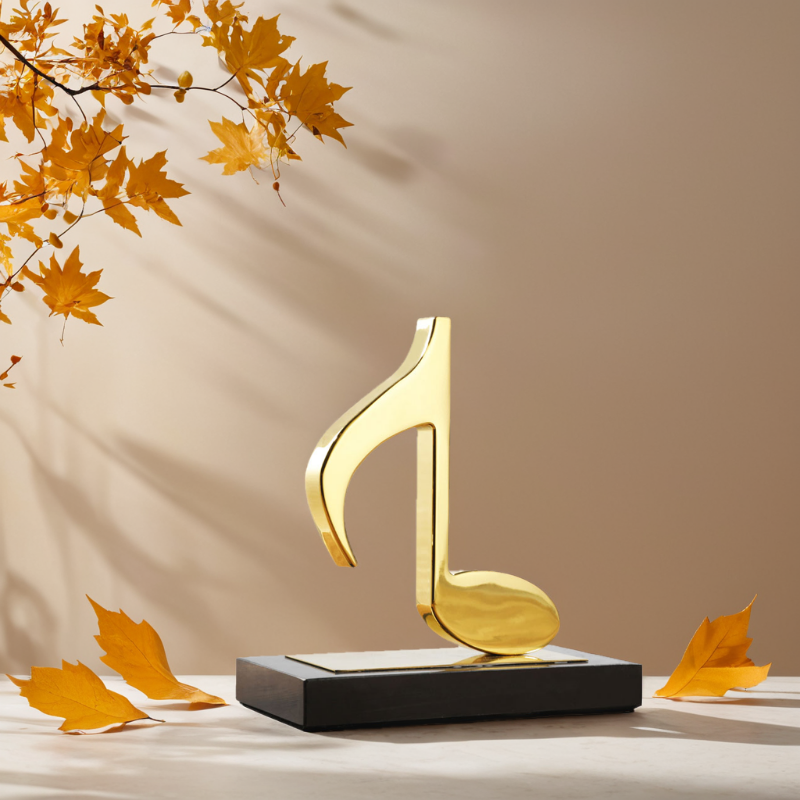 金属音符钢琴家居客厅轻奢风摆件