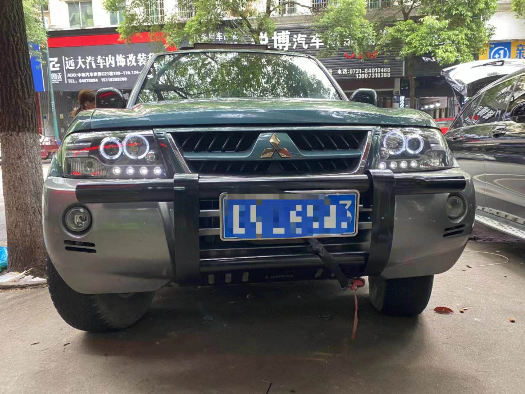 三菱帕杰罗v73 v93 V97改装金属前杠前保险杠防撞杠