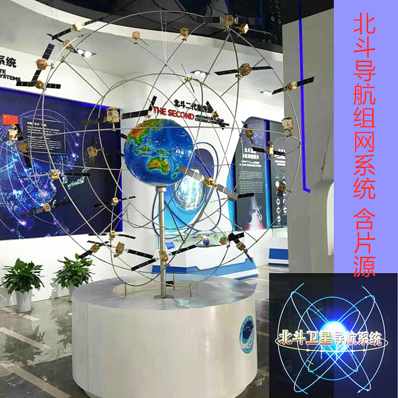 北斗导航系统模型航空卫星定位模型北斗组网卫星模拟科普展馆定制