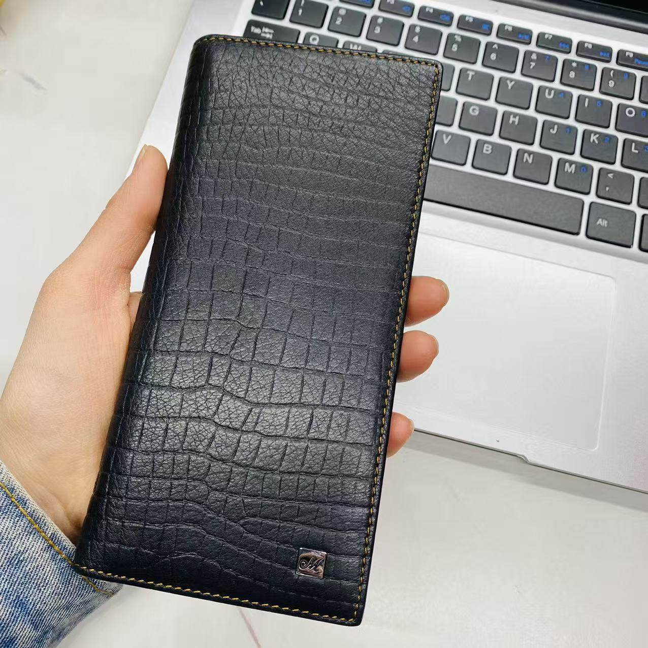 黑色钱包男长款钱包手拿包男士头层牛皮多卡位钱包欧美风格拉链,箱包皮具/热销女包/男包,钱包,淘宝优惠券,粉丝福利购,淘宝优惠卷