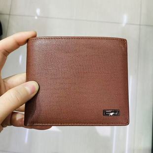 男士 男钱包 钱包头层牛皮短钱包蒙娜丽莎钱包纯皮时尚 商务正品