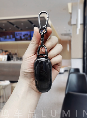 适用特斯拉钥匙套modelYS3实体遥控钥匙modelX高级钥匙套简约黑色