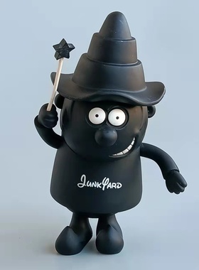 现货Junk Yard shelterbank西尾庸 Sofubi玩具 黑色款手办 d14