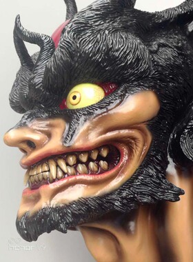 现货永井豪  Devilman恶魔人1972 头雕手办 3D壁挂 树脂雕像稀有