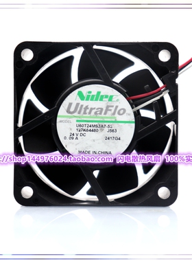 NIDEC U60T24MS3A7-51/53J564 24V散热0.09A风扇6025 U60T24MS3A7