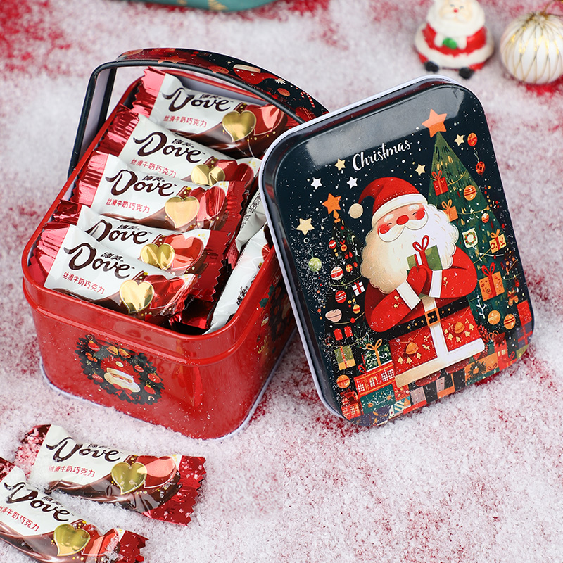 德芙牛奶巧克力手提铁盒