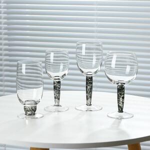 玻璃无铅香槟啤酒新款小短腿餐杯