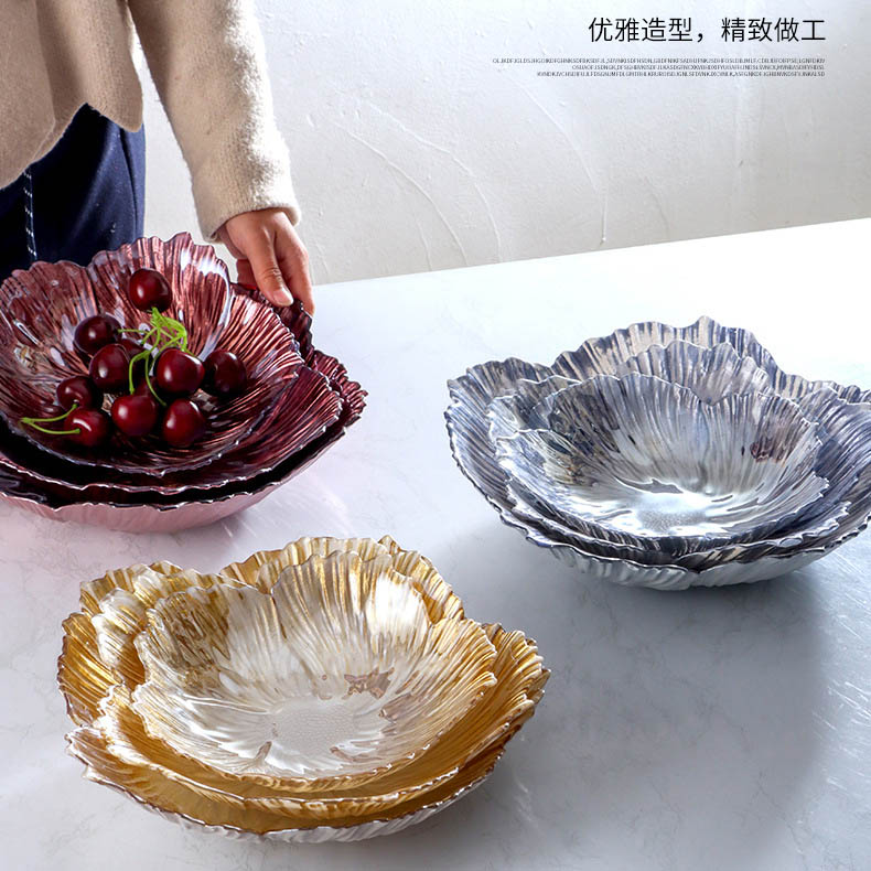 轻奢高级感玻璃盘糖果零食盘