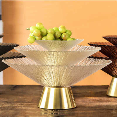 轻奢高脚盘玻璃果斗水果盘