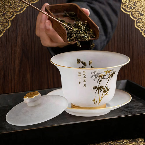 高档泡茶碗精致茶器茶舍茶具盖碗
