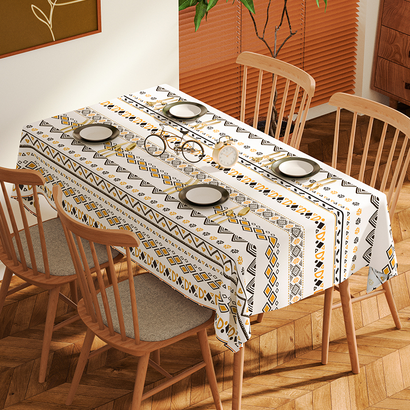 竹月阁桌布棉麻防水免洗波西米亚