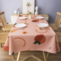 Khăn trải bàn cotton và vải lanh nghệ thuật in trái tim trái tim hình chữ nhật màu đỏ bàn cà phê bàn ​​cà phê khăn bàn khăn trải bàn dưới kính