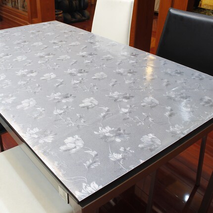 竹月阁桌布防水软质玻璃PVC透明塑料磨砂餐桌垫茶几垫台布水晶板