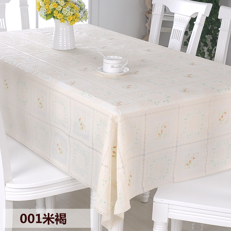 PVC田园桌布防水免洗塑料布艺餐桌布软玻璃台布防油桌垫茶几垫