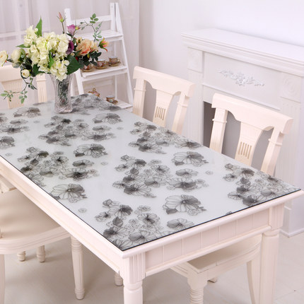 竹月阁桌布防水软质玻璃PVC透明塑料磨砂餐桌垫茶几垫台布水晶板