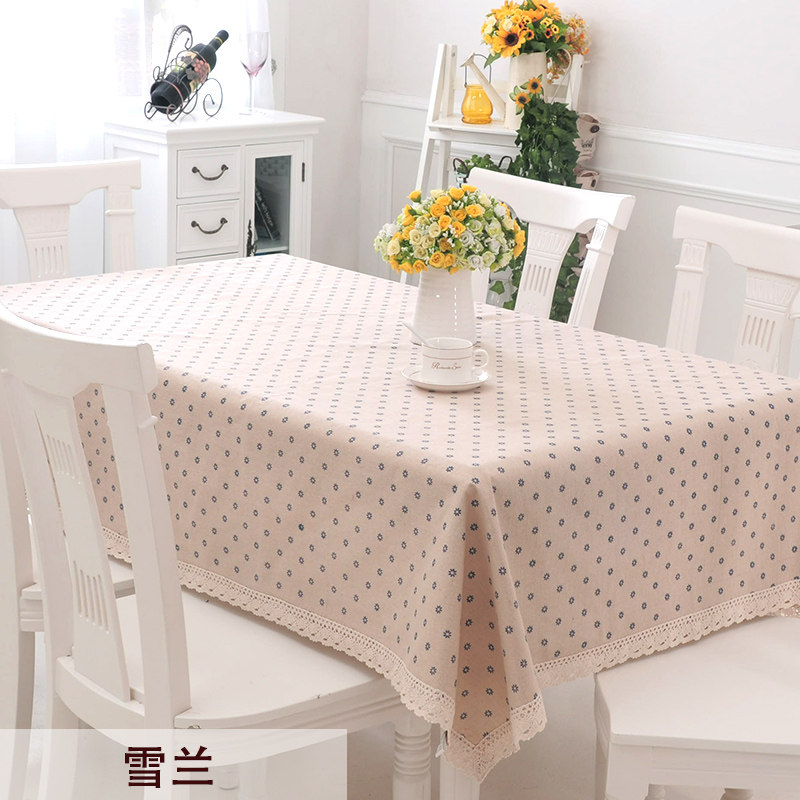 棉麻亚麻风格桌布布艺田园餐桌布小清新长方形茶几盖布圆台布方巾