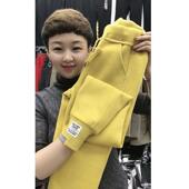 卫裤 158cm以下小个子黄色哈伦运动裤 女休闲加绒加厚束脚时尚 冬新