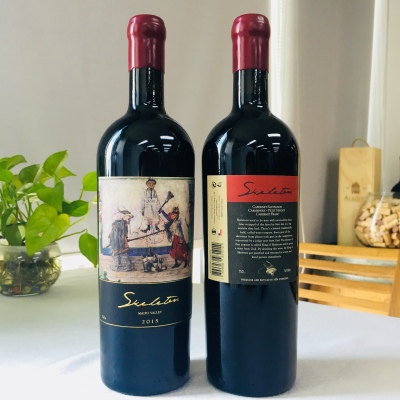 竞酒骷髅高端混酿干红葡萄酒
