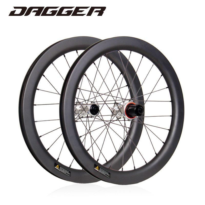 dagger20寸碳刀折叠车碳纤维轮组72响6爪车轮大行改装碟刹车轱辘