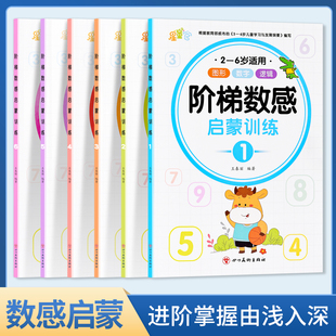 幼儿阶梯数感启蒙训练思维逻辑训练书幼儿园数学教材练习题幼小衔接教材全套一日一练左右脑全脑开发儿童专注力奥数拓展999练习册