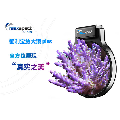 迈光Maxspect海水淡水鱼缸珊瑚缸观察翻利宝放大镜 plus版/滤镜
