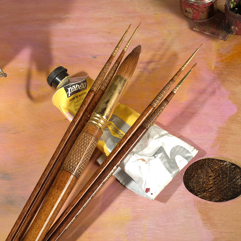 西班牙Escoda笔皇水彩笔貂毛圆头勾线笔Grafilo古典用油画笔2420