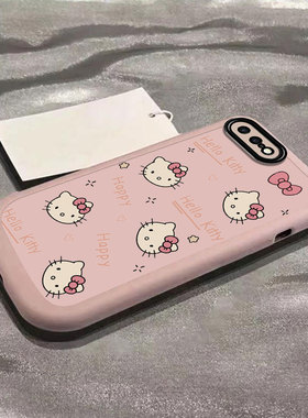 适用于苹果6/7/8plus手机壳iPhone15新款kt猫12/13min硅胶软壳13Pro防摔14ProMax全包6s卡通14plus男女保护套