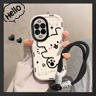 适用华为nova14手机壳nove14Pro新款 保护套线条狗nave硅胶navo镜头全包防摔Por专用n14no外壳note男女情侣款