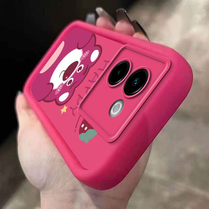 适用vivoy100y200i手机壳y78十新款y35m硅胶y77e防摔卡通全包y70s草莓熊y37y36t女y52s高级y31s套y3y5sy7sy93