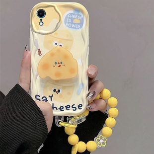 11新款 适用苹果XR手机壳苹果15promax 可爱xsmax硅胶xs软壳iPhonex黄色芝士678plus全包防摔se23女