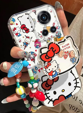 适用一加Ace手机壳1加Aec保护套PGKM10新款OPPOPGKM10十OPPO1+Ace1超薄透明软壳全包防摔高级感女生kt猫支架