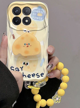 适用于红米k70手机壳k60至尊版新款k40s全包k70e硅胶外壳k50pro防摔k30i可爱黄色芝士redmi10x4g高级感保护套