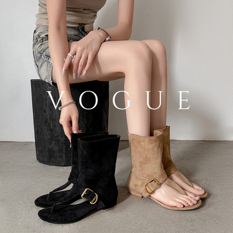 巨好看2025新款复古夹趾凉靴夏季短靴西部靴马丁女靴不累脚配裙子,户外/登山/野营/旅行用品,登山鞋/徒步鞋,淘宝优惠券,粉丝福利购,淘宝优惠卷