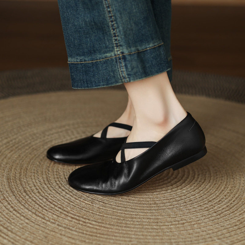 法式复古羊皮单鞋女浅口2025新款小皮鞋芭蕾舞平底鞋软底玛丽珍鞋,户外/登山/野营/旅行用品,登山鞋/徒步鞋,淘宝优惠券,粉丝福利购,淘宝优惠卷
