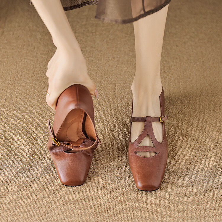 复古休闲镂空纯色玛丽珍女鞋2023春夏季新款一字扣低跟方头单鞋,户外/登山/野营/旅行用品,登山鞋/徒步鞋,淘宝优惠券,粉丝福利购,淘宝优惠卷