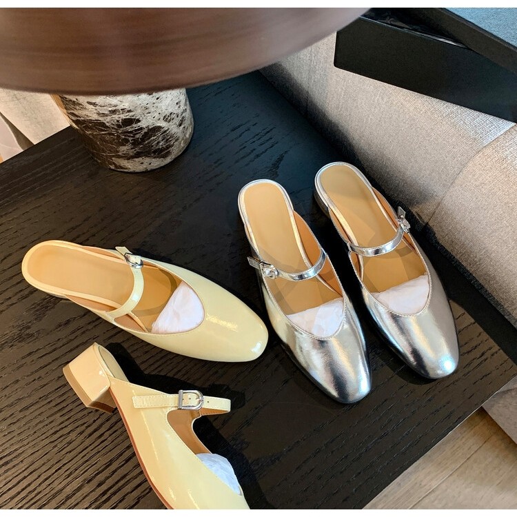 牛皮包头后空凉鞋女鞋夏季新款纯色粗跟中跟新款凉拖玛丽珍女凉鞋,居家布艺,居家婚庆拖鞋,淘宝优惠券,粉丝福利购,淘宝优惠卷