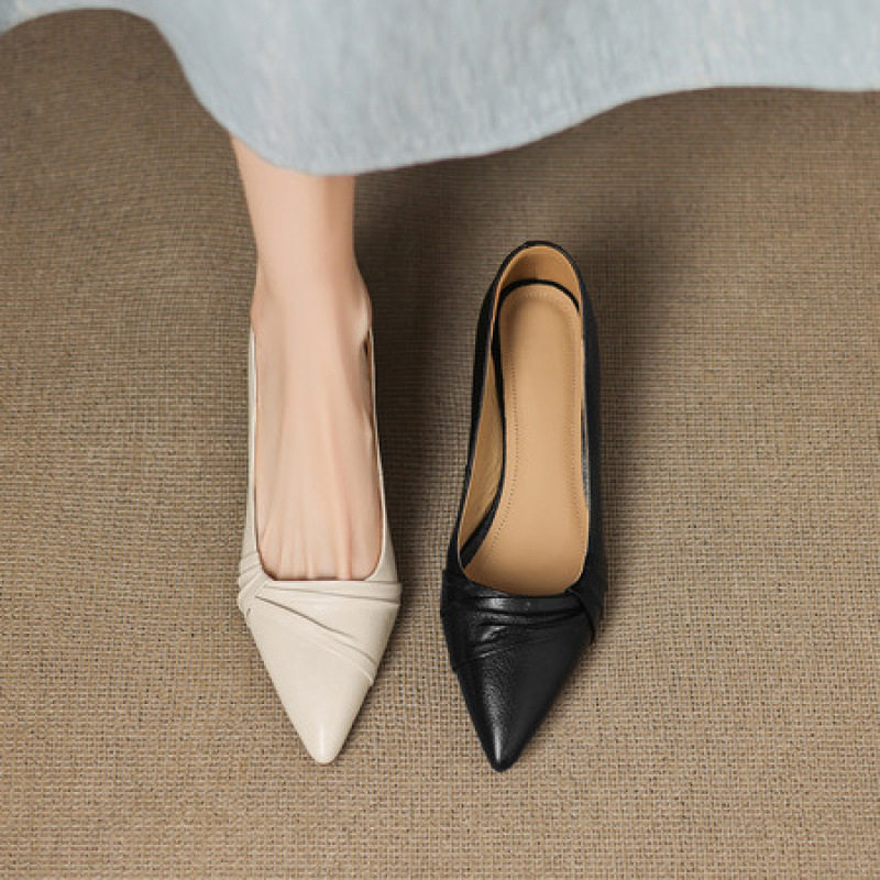 羊皮！法式优雅气质中跟尖头单鞋女2025新款真皮软底软面工作鞋女,户外/登山/野营/旅行用品,登山鞋/徒步鞋,淘宝优惠券,粉丝福利购,淘宝优惠卷