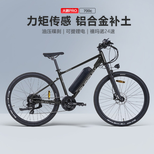 Phoenix 凤凰力矩电助力自行车铝合金电动自行车24速油碟刹电动车