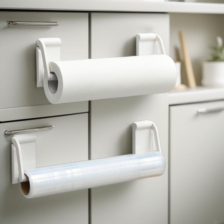 简约冰箱磁吸纸巾架厨房收纳置物架保鲜膜收纳架抹布置物架