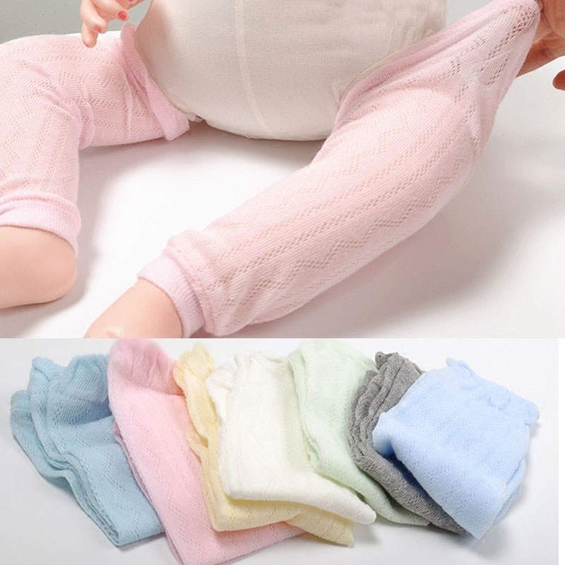 儿童袜套薄款夏季婴儿网眼防蚊袜纯棉男孩女童长筒过膝盖宝宝护膝
