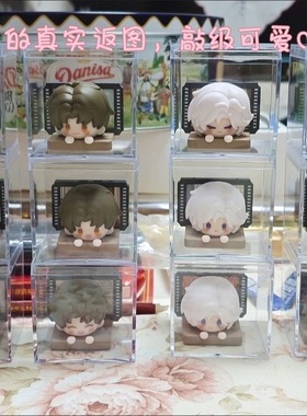 世外正方形透明盒收纳盒高清免组装亚克力桌面盲盒迷你叠叠乐