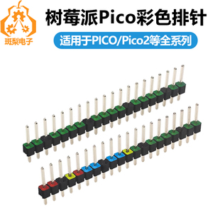 树莓派Pico彩色排针适用于RP2350开发板2W Raspberry Pi Pico 2 W