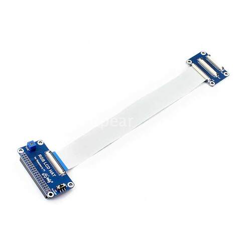 适用于树莓派7寸LCD显示屏IPS 1204x600官方DPI驱动  RGB LCD HAT