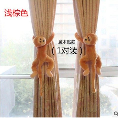 卡通可爱绑带公仔绑带窗帘扣（一对装）包邮儿童小猴子装饰绑绳